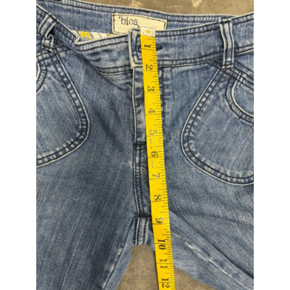 Bica Cheia by Anthropologie Medium Blue Bell Bottom Wide Leg Jeans Size 27 - Picture 10 of 11